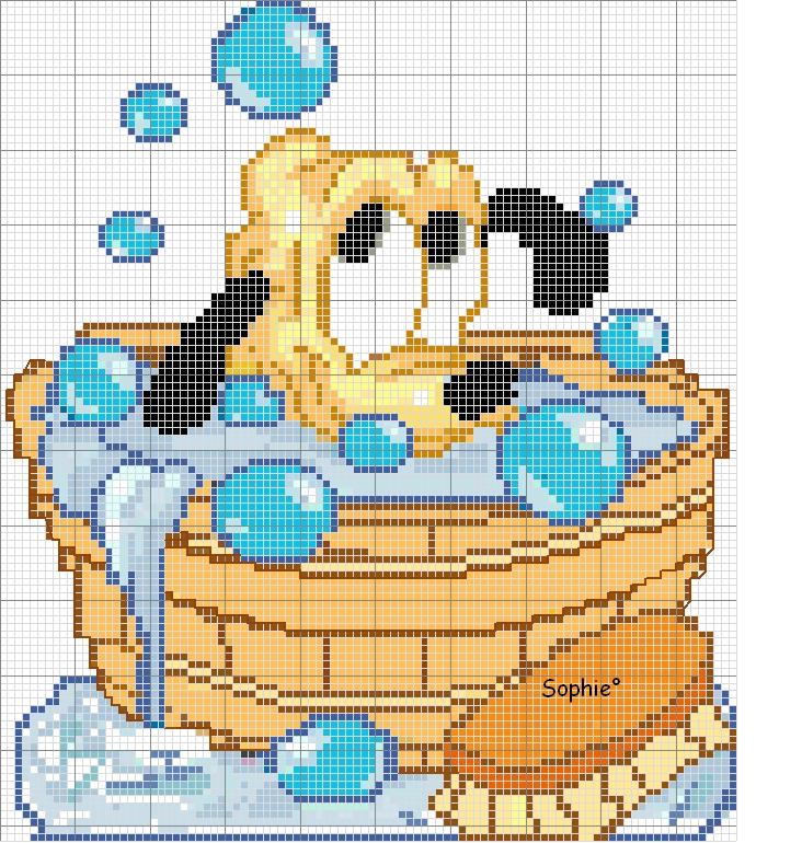 Schema punto croce Pluto  tinozza